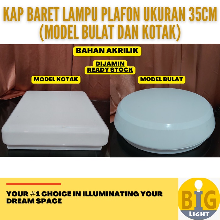 Promo Kap Lampu Baret Plafon Fitting E27 Ukuran 35 Cm