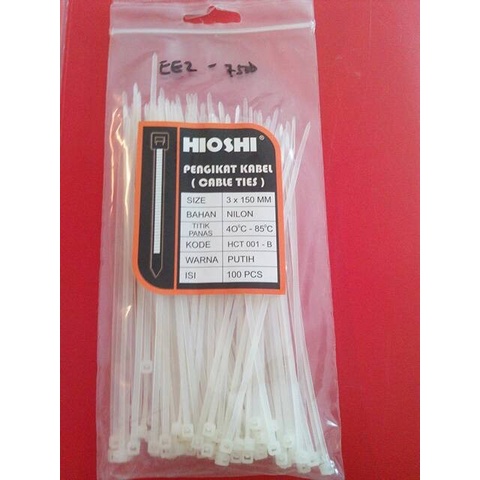 

Kabel Ties Hioshi Putih 3 x 150mm