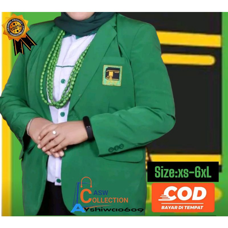 Jas Blazer Partai PPP (Sudah termasuk Logo) Jas Pria dan wanita Size: xs-6xL