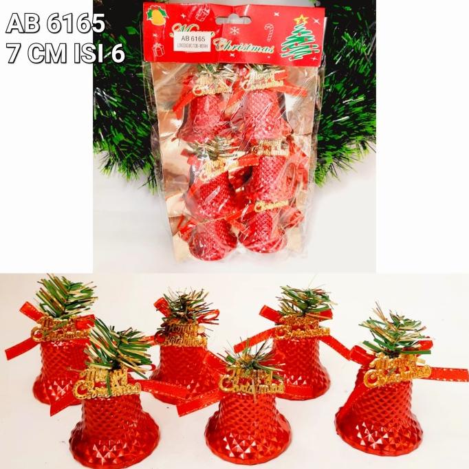 

Natal Lonceng Natal Set Isi 6 Merah Gold Hiasan Parcel Kado Christmas Bell Original