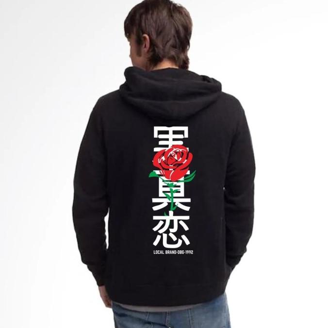 (Bisa Cod) Dbg Jaket Sweater Hoodie Pria Bunga Japan - Sweater Jaket Selkuantan