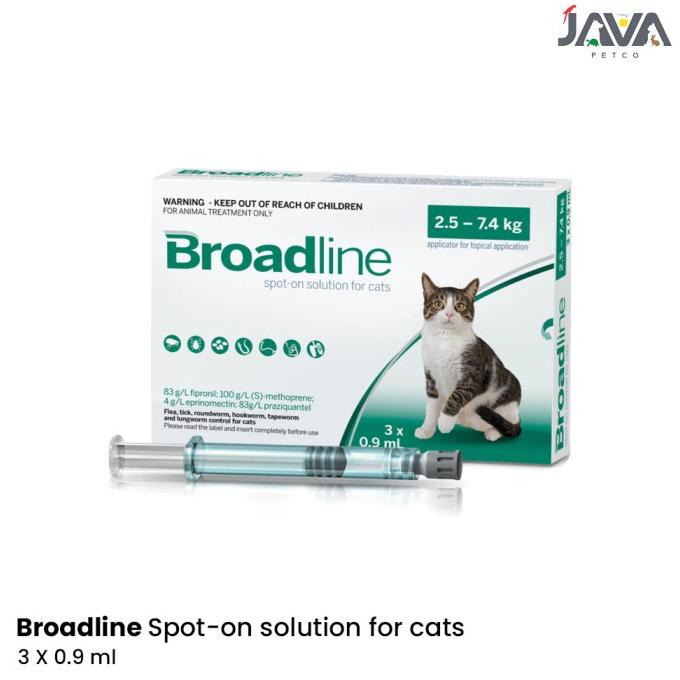 obat kutu dan scabies kucing ampuh dan komplit, BROADLINE, 2.5-7.5 kg