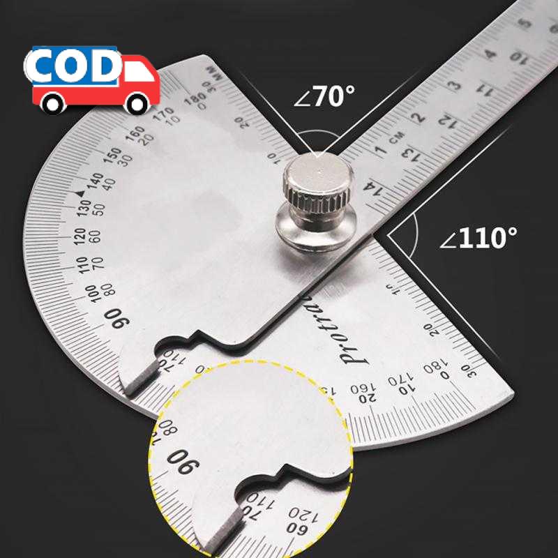 

Penggaris Busur Derajat Multifungsi Stainless 14.5cm 180 Degree Alat Ukur Mistar Pengukur Garis Sudut Kemiringan Bangunan