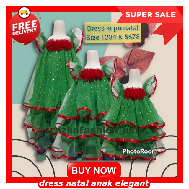 Baju Natal Anak Perempuan 11 Tahun Dress Natal Anak Perempuan Import Dreas Snak 7 Taun Terbaru Chris