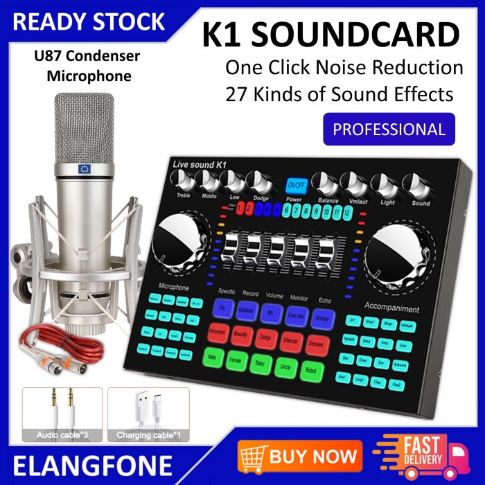 U87 Condenser Microphone for PC phone Large Diaphragm Condenser Mic