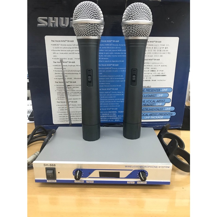 Professional wireless microphone system - mic wireless 2 mic VHF