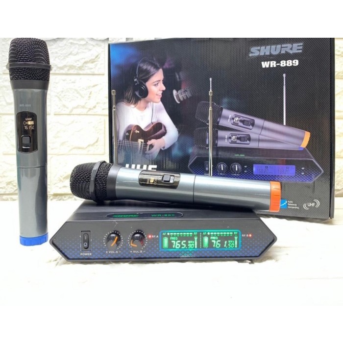 Microphone SHURE WR 889 / WR889 Mic Wireless Handheld Harga Promo