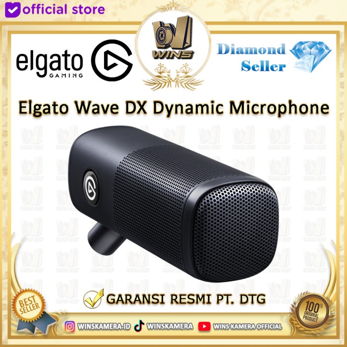 Elgato WAVE DX Dynamic XLR Gaming Microphone - Garansi Resmi