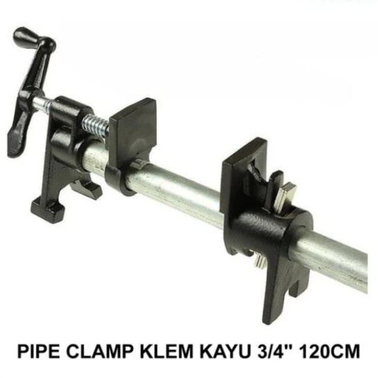 Terbaru Promo Pipe Clamp Clamp Kayu 3/4" 120Cm Gratis Ongkir Pulau Jawa Promo