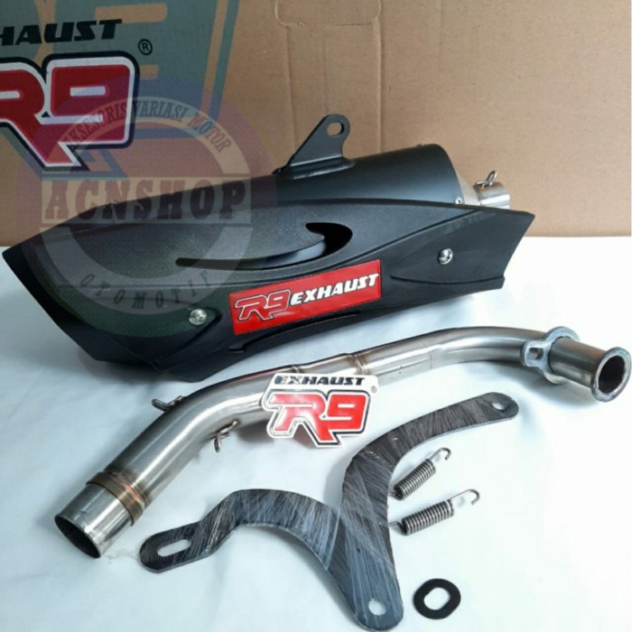 NEW KNALPOT R9 MISANO MIO M3 Z SOUL GT 125 XRIDE 125 FINO FI 125 FREEGO ORIGINAL TERBARU