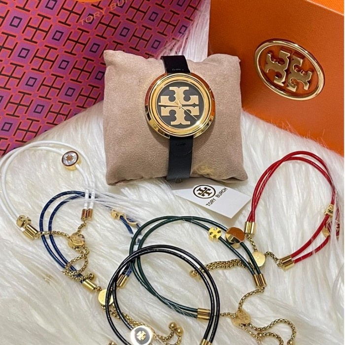 Discount Jam Tangan Wanita Tory Burch Miller Set Cuff Gelang Original + Box Ori /JAM TANGAN