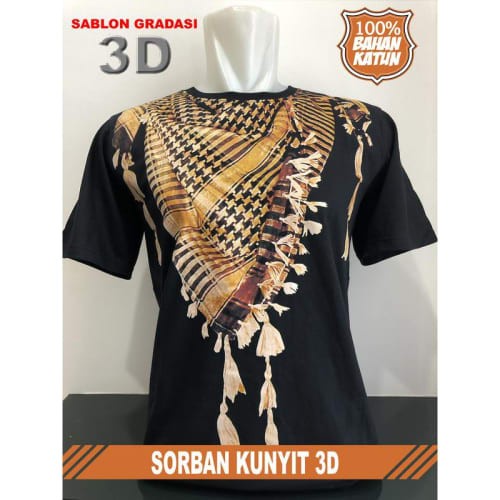 sorban Pakaian Pria Kaos Muslim Baju Lebaran SORBAN KUNYIT 3D(U1R0) TERMURAH sorban arab BISA COD so