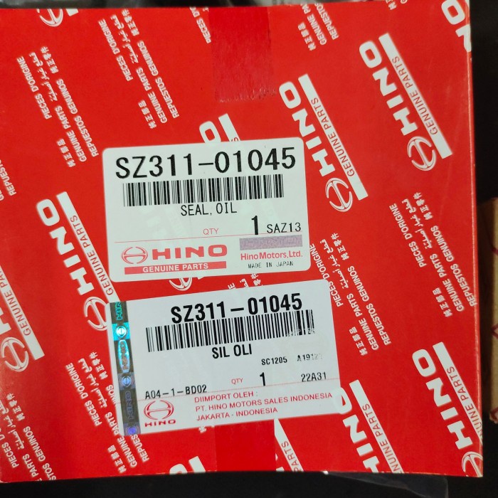 seal kruk as belakang hino 500 sz311-01045 genuine tokolarisjaya