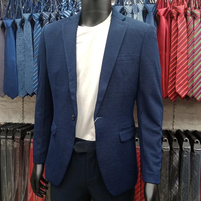 blazer pria casual slimfit blazer bahan wol import berkualitas