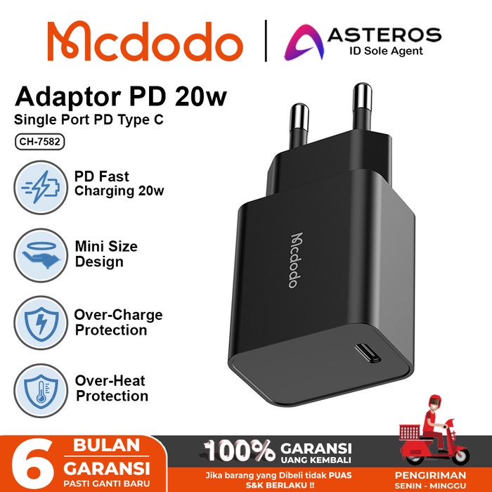 Mcdodo Kepala Charger Iphone 11 12 13 14 Pd Type C Fast Charging 20W