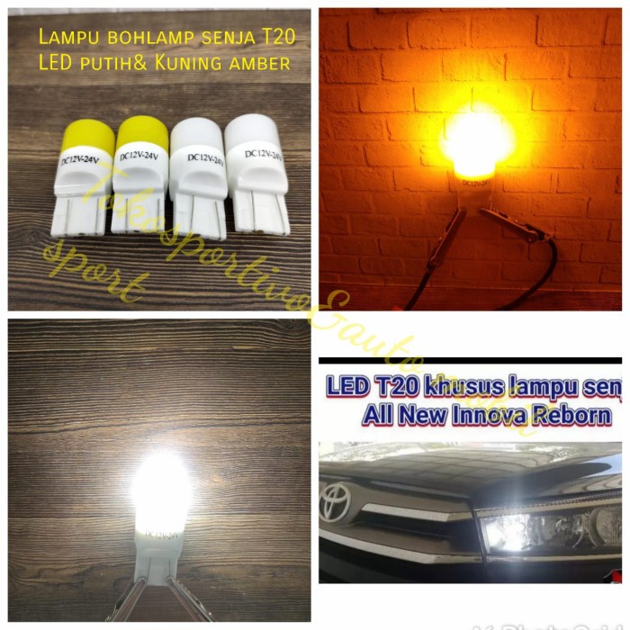 Lampu bohlamp LED senja kotak T20/T10 Innova reborn LED putih& kuning star