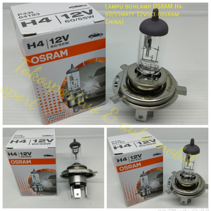 Lampu bohlamp H4 OSRAM 12v 60/55w Lampu head Lamp h4 osram star