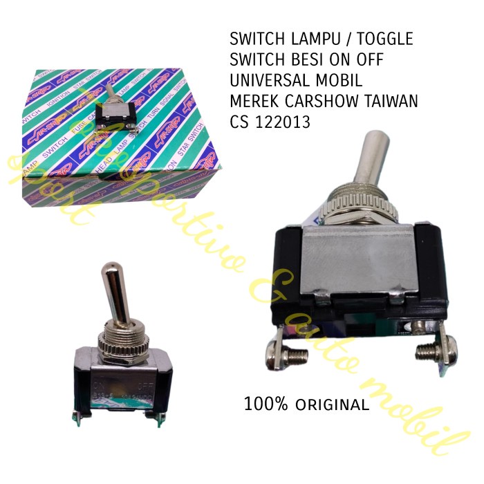 SWITCH LAMPU TOGGLE SWITCH BESI ON OFF KAKI 2 CAR SHOW UNIVERSAL MOBIL star