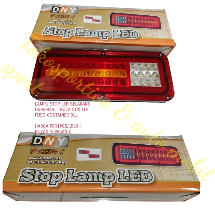 LAMPU STOP BELAKANG LED UNIVERSAL MOBIL TRUCK BOX ELF FUSO 24V DNY107 star