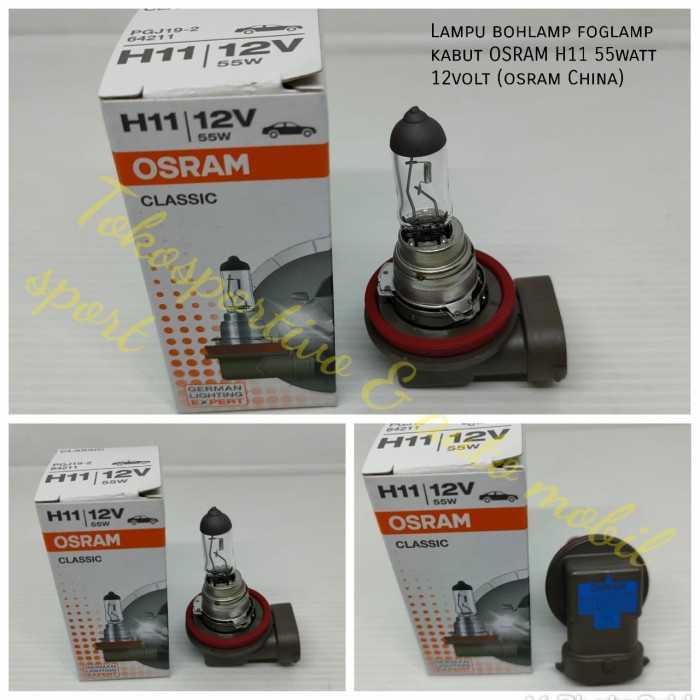 Lampu bohlamp foglamp kabut H11 OSRAM 12v 55w Lampu kabut h11 osram star