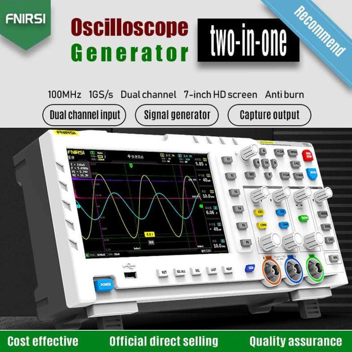 Promo Osiloskop Oscilloscope Osciloscope Digital 2 In 1 Dual Channel 100Mhz Terbaru