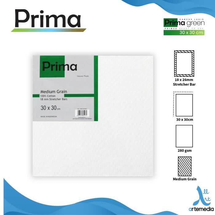 

Kanvas Lukis Prima Green 30X30Cm Value Set 3 Cotton Canvas