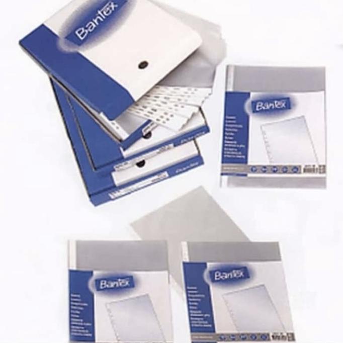 

Pp Pocket / Sheet Protector Uk Folio ( F4 ) Bantex 8843 Isi 100Lembar Kode 1283