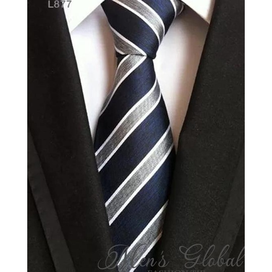 DASI PRIA ELEGAN LEBAR 8 CM KANTOR WEDDING NAVY HITAM MERAH UNGU