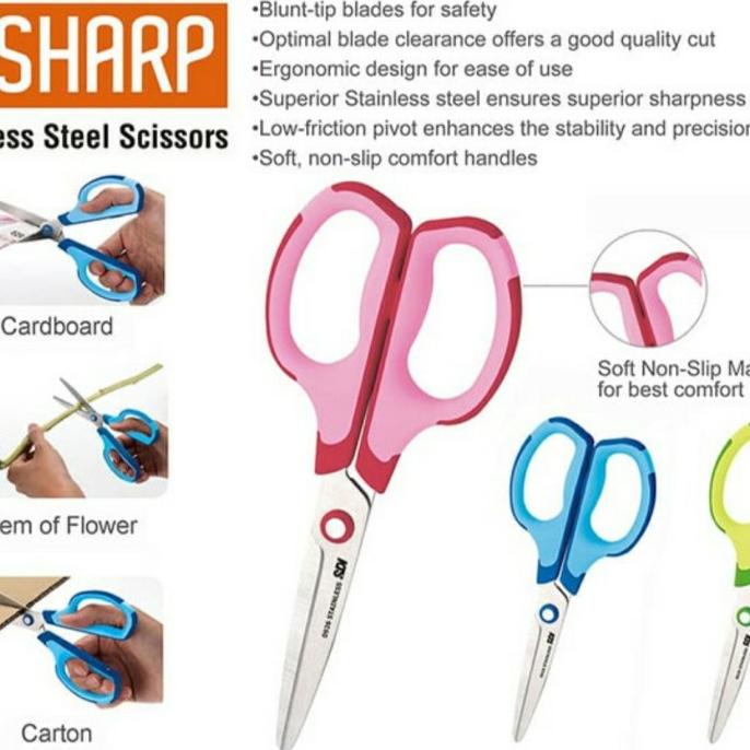 

Gunting I-Sharp Stainless Steel Sdi 0926C 7 Inch Aman Untuk Anak Kode 1125