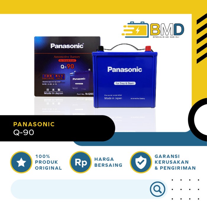 Aki Mobil Panasonic Q90 / Q85 Iss Untuk Mazda 2, Cx3, Cx5, Biante