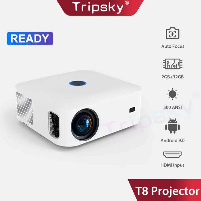 PROYEKTOR ANDROID 500 ANSI 1080P BLUETOTH ANDORID SMART HOME PROYEKTOR