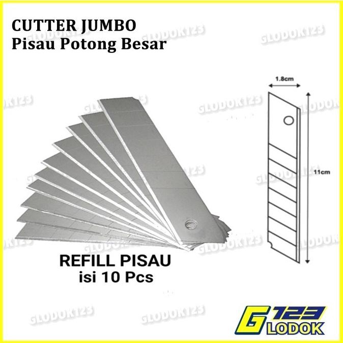 

Pisau Cutter Carter Besar Jumbo Refill Isi Ulang Karter L500 A500 18mm