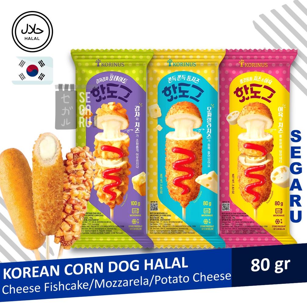 

NEW ARRIVAL KORINUS CORN DOG KOREA| KOREAN CORNDOG MOZZARELA CHEESE POTATO HALAL HANYA HARI INI