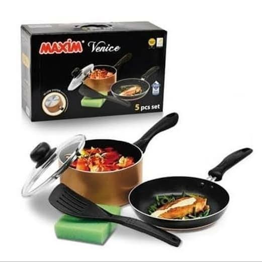 Promo [ Maxim ] Panci / Wajan / Cookware Set Maxim Venice - 5 In 1