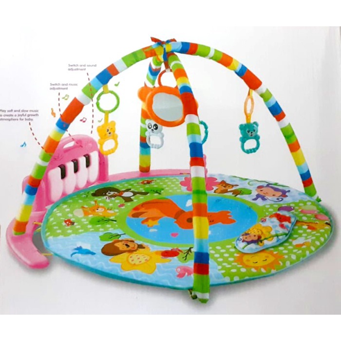Mainan Edukasi Bayi Piano Fitness Rack - Mainan Baby Playmat