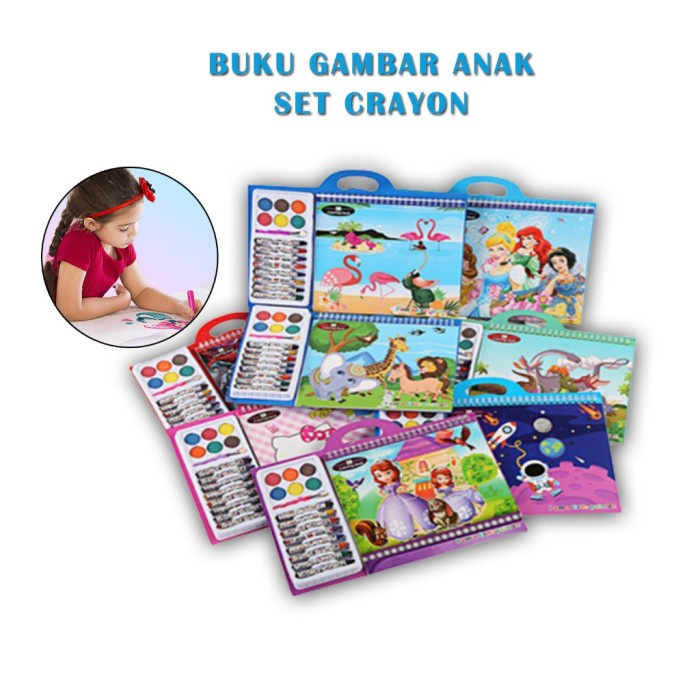 

Promo Buku Gambar Mewarnai Anak Set Crayon Drawing Book Karakter Kartun Lucu Terbaru