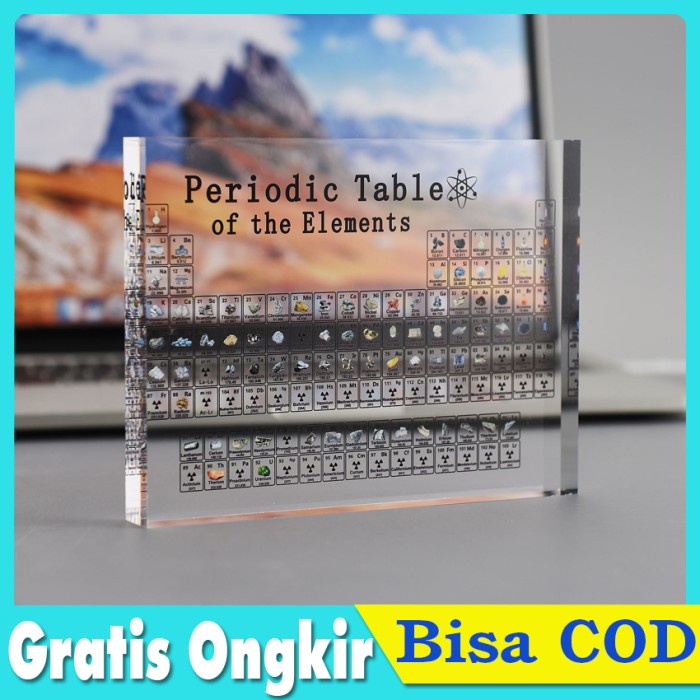 Tracy Tabel Periodik Unsur Kimia Bahan Akrilik Dekorasi Meja Rumah
