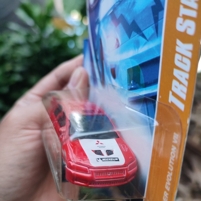 PROMO HOT WHEELS MITSUBISHI LANCER EVOLUTION VII TRACK STARS JAPAN CARD RARE TERLARIS