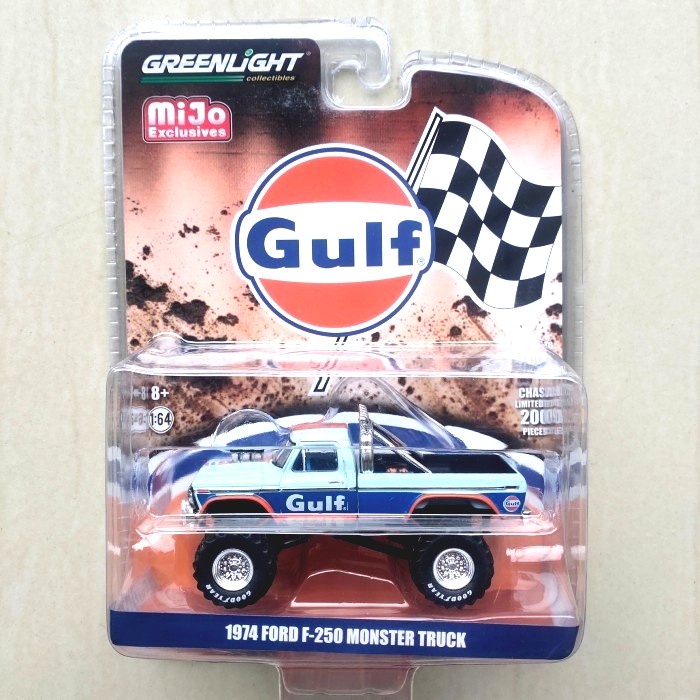 PROMO GREENLIGHT FORD F-250 MONSTER TRUCK F250 GULF NO JOHNNY LIGHTNING JEEP TERMURAH