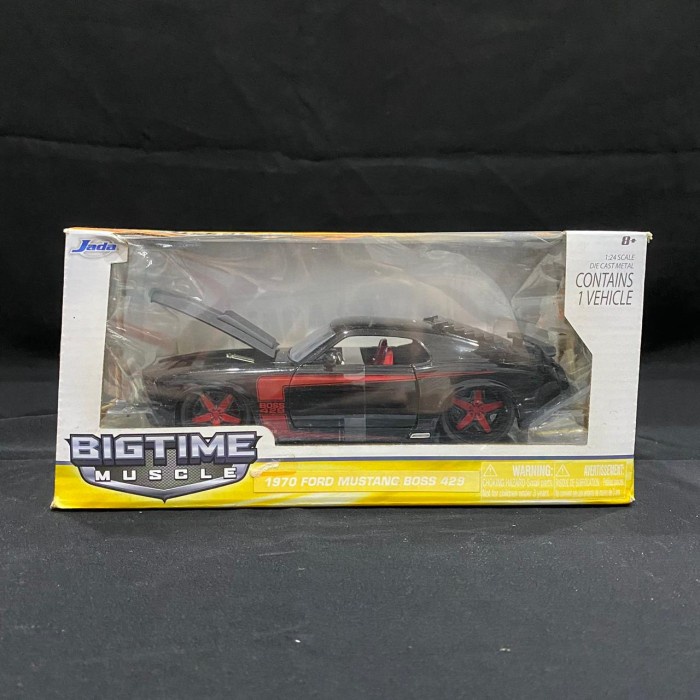 DISKON SPESIAL DIECAST JADA TOYS 1970 FORD MUSTANG BOSS 429 BIG TIME MUSCLE SKALA 1/2 TERLARIS
