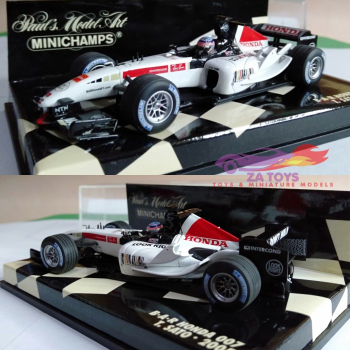HOT SALE DIECAST MOBIL FORMULA 1 BAR HONDA PUTIH 2005 BY MINICHAMPS SKALA 1:43 TERLARIS