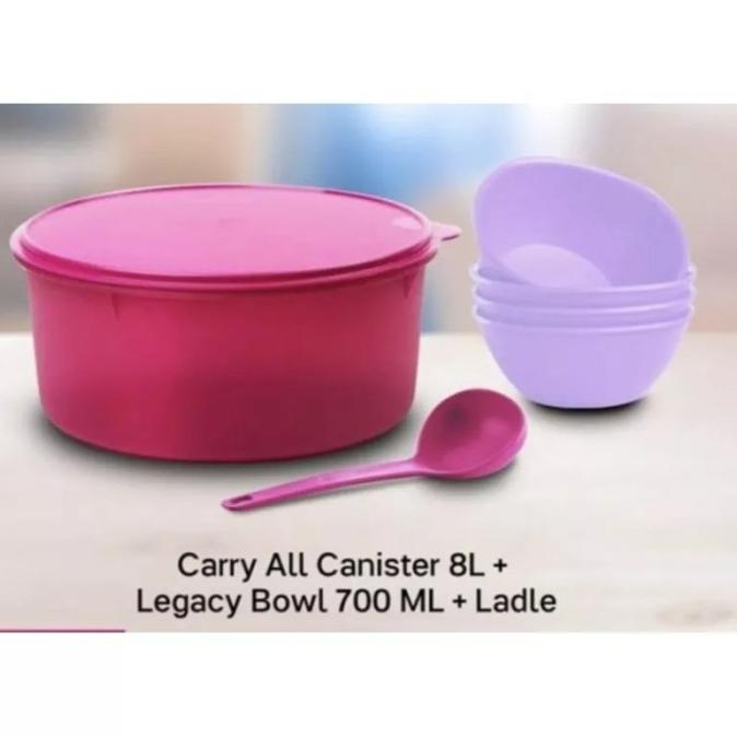 Tupperware Carry All Canister With Lade Toples Jajananlokalibu