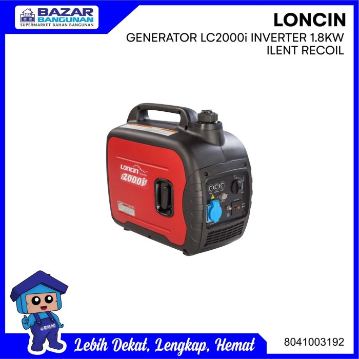 MESIN GENSET GENERATOR LISTRIK PORTABLE LONCIN LC 2000I LC2000I 1800 W