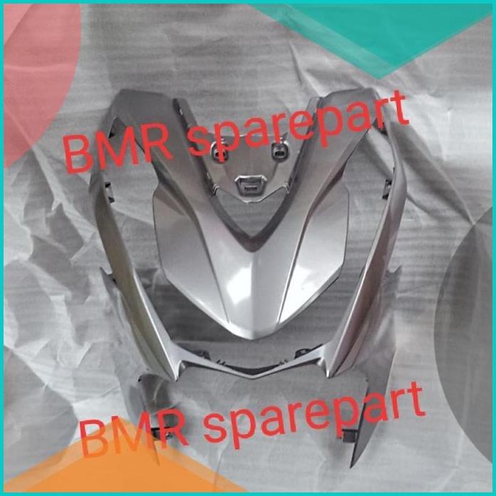 cover tameng depan honda beat fi beat street LED th 2020-2023 silver