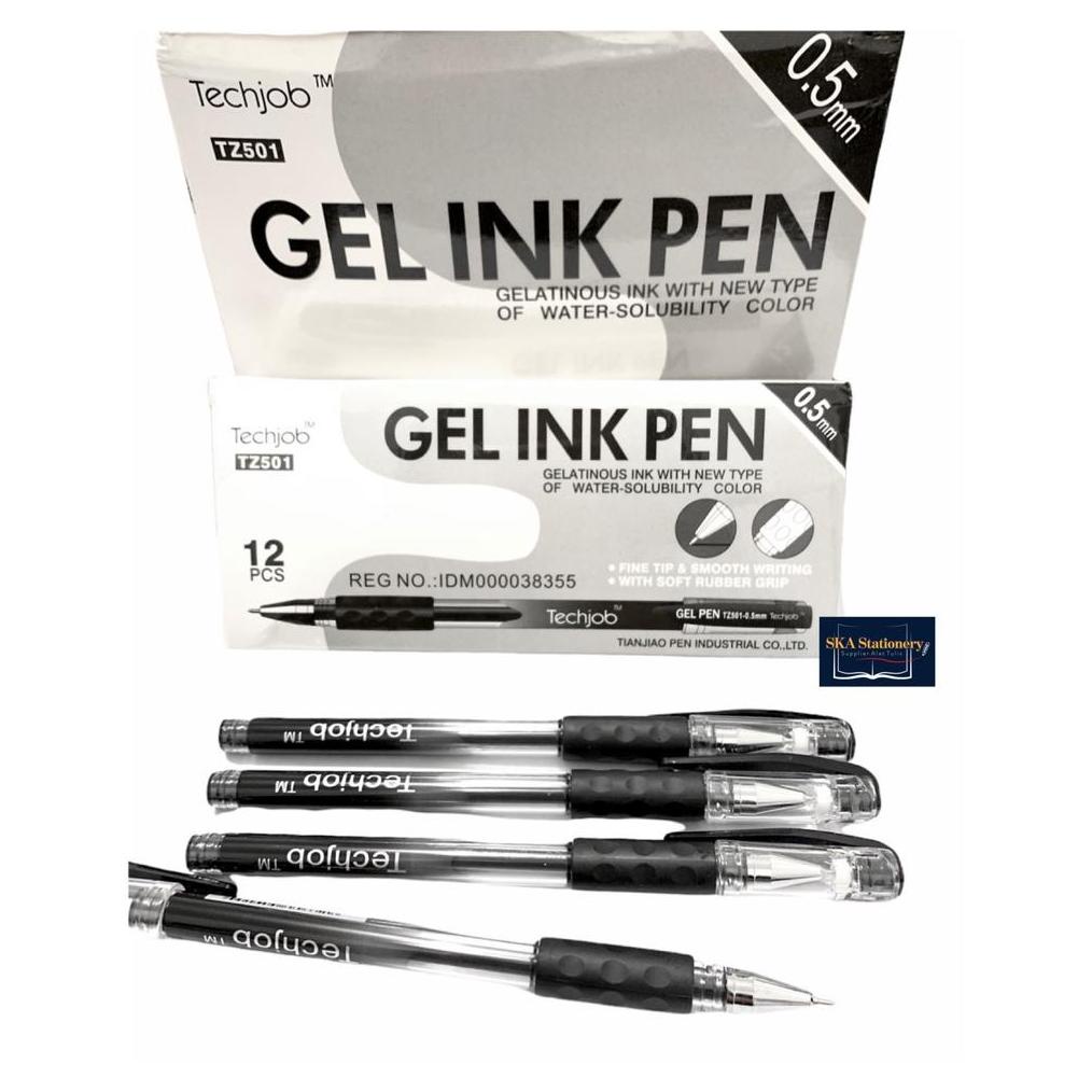 

Terlaris Bolpen/Ballpoint/Pulpen Gel 0.5 Techjob TZ 501 Hitam (Lusin) Promo
