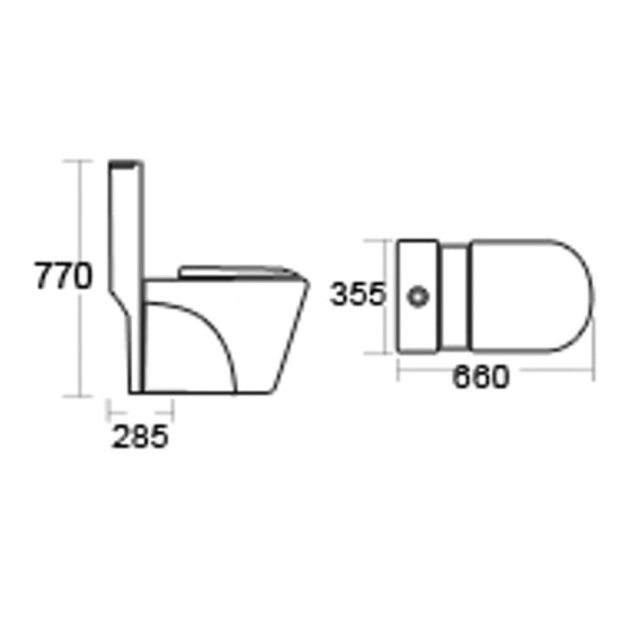 Baru Closet Duduk / Monoblok Oulu A907 One Piece Free Ongkir