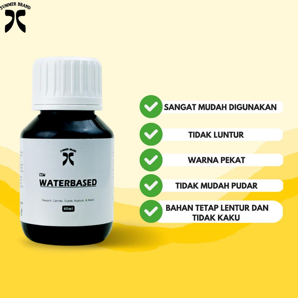 

New Repaint Cat Sepatu Waterbased Tas i Canvas Mesh Nubuck Recolor Suede Vans Converse Compass Kanvas Not Leather Dye - CSW 60ml