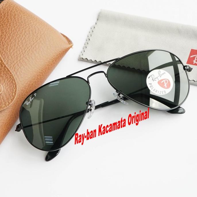 Kacamata Rayban Ray-ban Aviator RB3026 Polarized Black Original