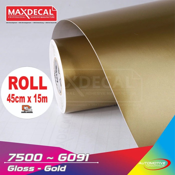 Promo Roll Sticker Stiker Skotlet Vinyl Gold Maxdecal Max Decal Roll Terbaru