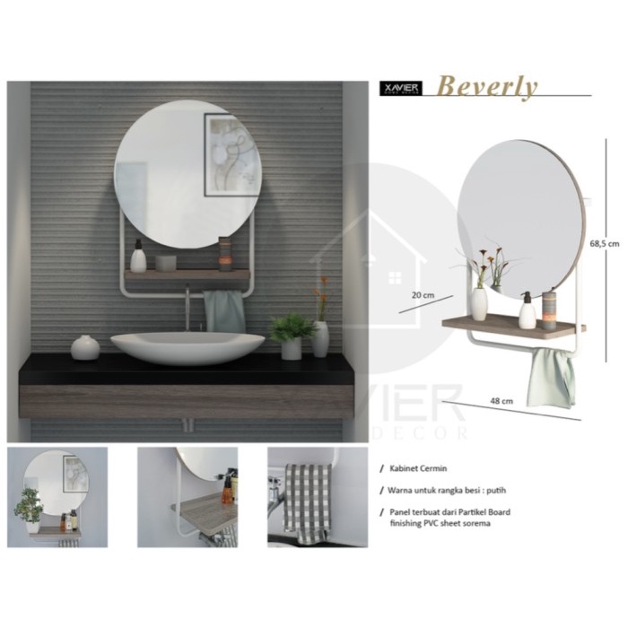 Promo Kabinet Cermin Kamar Mandi Minimalis Cermin Wastafel Kaca Kamar Mandi Terbaru
